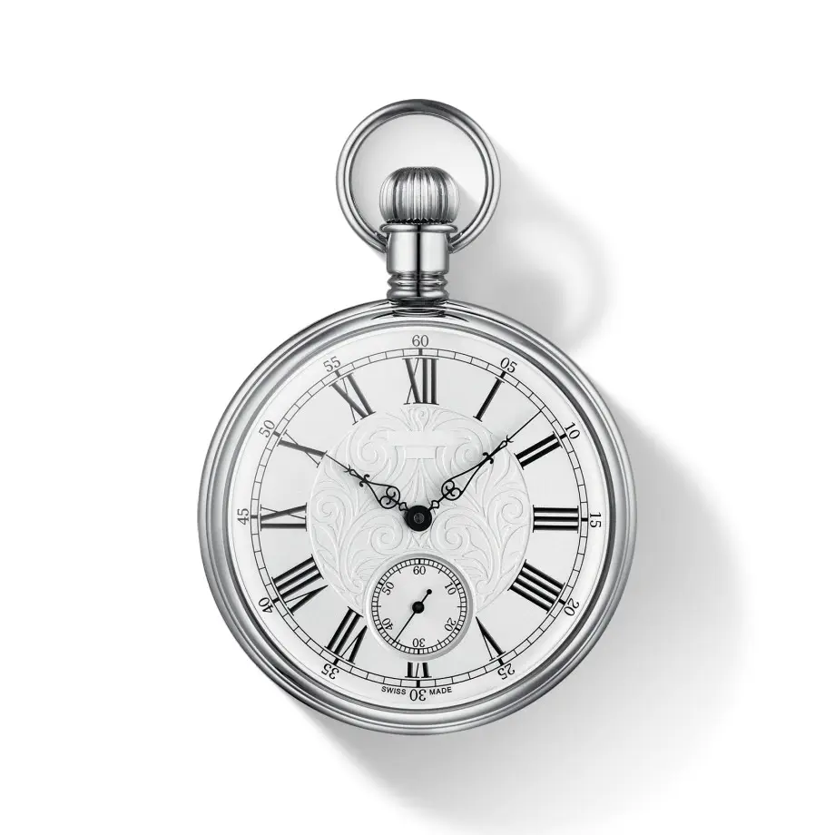 Высококачественные часы в античном стиле, длинная цепочка из настоящего серебра 925 пробы, Механические карманные часы-скелетоны