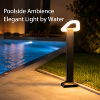 Lampe de balise extérieure étanche IP65 pour jardin et allée, en aluminium moulé sous pression et PC, 12W, finition gris sable, anti-rouille