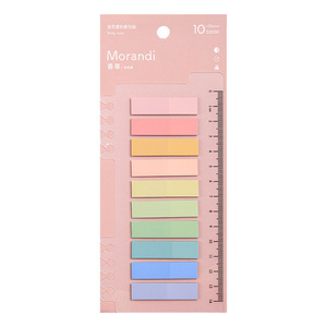 Morandi Color Sticky Notes Index Labels 20x8.5cm Self-Adhesive Paper <b>Memo</b> <b>Pad</b> For Notebooks Organization - Product Image 5