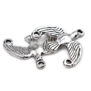 Conector Religioso del <span class=keywords><strong>Espíritu</strong></span> <span class=keywords><strong>Santo</strong></span> en Forma de Paloma, Dije de Rosario de Aleación de 3 Orificios para la Fabricación de Joyería Católica - Product Image 2