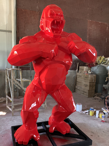 Jardin extérieur statue en fibre <span class=keywords><strong>de</strong></span> verre statues d'animaux en fibre <span class=keywords><strong>de</strong></span> verre gorille <span class=keywords><strong>king</strong></span> <span class=keywords><strong>kong</strong></span> statue - Product Image 3