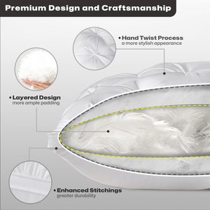 Oreiller de luxe pour hôtel, sommeil sain, design premium pour le soutien <span class=keywords><strong>du</strong></span> cou, garnissage en duvet de canard blanc - Product Image 6