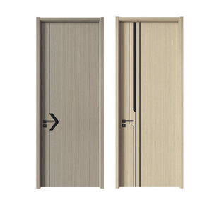 Venta caliente Puertas modernas para casas Incombustible Interior Melamina MDF HDF Tablero Material Puerta de madera con marcos para Proyecto de ingeniero - Product Image 2