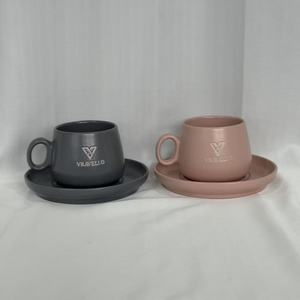 Ensemble tasse et soucoupe à café en porcelaine haut de gamme, style moderne, contrôle qualité strict, écologique, compatible lave-vaisselle et four - Product Image 2