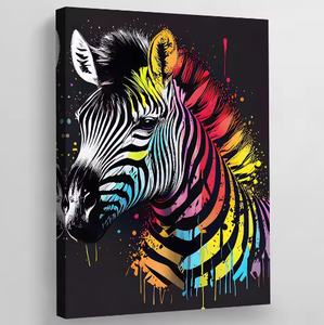 Tableaux imprimés sur toile d'animaux graffiti Lion Éléphant, <span class=keywords><strong>Art</strong></span> <span class=keywords><strong>Pop</strong></span>, pour salon - Product Image 2