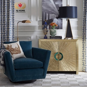 HJ hogar sala de estar muebles Jonathan <span class=keywords><strong>Adler</strong></span> Talitha oro Metal madera maciza consola gabinete puerta almacenamiento - Product Image 6