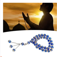 Vente en Gros de Perles de Tasbih Faites à la Main, Pas Chères, 33 Perles, Tasbih Islamique en Acrylique, Bois, Cristal, pour la Prière Musulmane