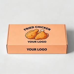 กล่องอาหารแบบย่อยสลายได้สำหรับขายส่งจากโรงงาน กล่องบรรจุภัณฑ์อาหาร กล่องขนม กล่องกระดาษพิมพ์ด้วย<span class=keywords><strong>หมึก</strong></span>ถั่วเหลือง สำหรับเฟรนช์ฟรายส์ ไก่ทอด - Product Image 2