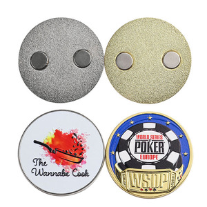 20 năm nhà máy tùy chỉnh đồng xu men Logo Kẽm hợp kim kim loại tiền xu vàng bạc 3D trò chơi poker Đồng Xu Kỷ niệm với từ tính - Product Image 3