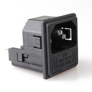 Interruptor de enchufe C14 con función de fusible doble de 3 pines, 250V, V, 10A, corriente nominal, PA66, interruptor de uso Industrial, entrada IEC C14 fundida - Product Image 6