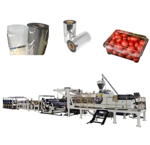 Línea de máquina de producción de extrusión de hoja de caja de embalaje de alimentos PET de plástico