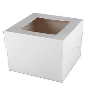 Wholesale High Quality Plain White Tall <b>Cake</b> <b>Box</b> With clear Window - Product Image 4