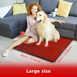 480 LEDs Tapis chauffant infrarouge à 3 puces 60x60cm DC24V Couverture de thérapie pour animaux de compagnie à lumière rouge et proche infrarouge pour chien chat - Product Image 2