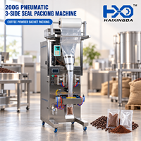 Machine d'emballage pneumatique à trois soudures latérales de taille moyenne 200g, directement de l'usine, avec emballage de sachets en acier inoxydable pour la vente au détail