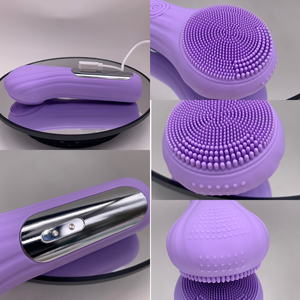 <b>Heated</b> Silicone Facial Cleansing <b>Brush</b> Constant Temperature Sonic Vibration Face Cleanser Massager 6 Gears Skin Care Device - Product Image 6