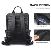 Tas Ransel Kulit Asli Custom Grosir Unisex Anti Air Resleting Kapasitas Besar USB Bisnis Kasual Laptop Outdoor Travel