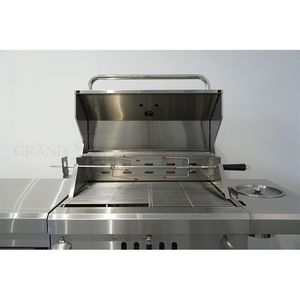 Meubles de cuisine extérieure haut de gamme à 4 brûleurs avec barbecue, en acier inoxydable SS304, grille composite, <span class=keywords><strong>bac</strong></span> à graisse <span class=keywords><strong>et</strong></span> pieds réglables - Product Image 5