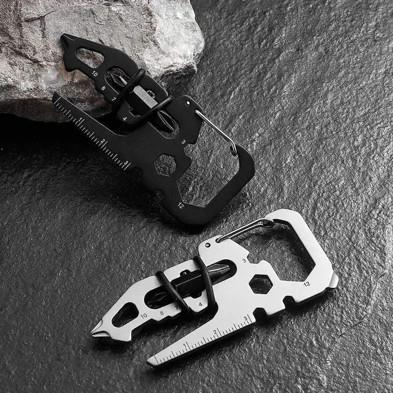 Outdoor Mountaineering Buckle Stainless Steel Tool Key Accessories Card Outdoor Survival Multifunctional Tool Manufacturers