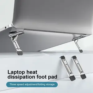 Widely compatibility Aluminum Alloy Pop-up Metal Leg 3 Gear Adjust Height Invisible Portable Laptop Phone ipad Stand