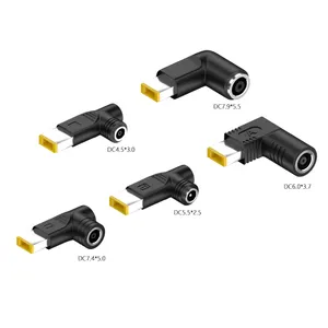 DC to Square Yellow Port Converter adapter For female 5.5*2.5/7.4*5.0/4.5*3.0/6.0*3.7/7.9*5.5mm Plug Connector For Laptop