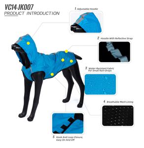 2022 Promosi Musim Panas Pakaian Hewan Peliharaan Jas Hujan Anjing Ringan dengan Gaya Hoodie - Product Image 3