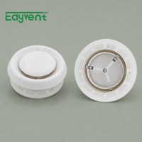 Grille de ventilation murale en plastique imitation porcelaine, diffuseur décoratif rond blanc pour plafond, sortie de climatisation HVAC pour la maison