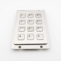Teclado de Contraseña Integrado de Acero Inoxidable con Matriz de 12 Teclas, Resistente al Agua, Anti-vandalismo, Duradero, con Braille, IP65, para Personas Ciegas
