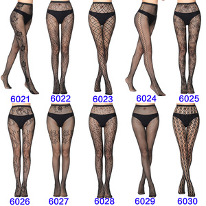 Collant a Rete Jacquard Europeo Americano ad Alta Elasticità, Sexy Effetto <span class=keywords><strong>Ragnatela</strong></span>, Bianco, Leopardato, Antibatterico - Product Image 5
