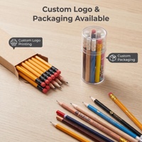 Crayons HB personnalisés avec gomme, marquage à chaud, sérigraphie, transfert thermique, corps en bois 188 mm, écriture fluide, papeterie scolaire en gros