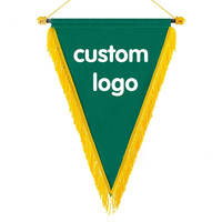 Bandera de Poliéster Satinado Impermeable SIN Pedido Mínimo, Impresión de Logotipo Personalizado, Regalos para Clubes de Fútbol, Pancarta de Intercambio, Borde de Flecos de un Solo Lado, Tamaño Personalizado