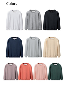 Sudaderas de Cuello Redondo de Alta Calidad de 400 g, Lisas, Extra Grandes, con Logotipo Personalizado, Sudaderas Gruesas Bordadas para Hombre - Product Image 2