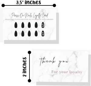 Cartes de présentation pour faux ongles à presser très demandées, format 2x3,5 pouces, cartes de fidélité et de réduction pour ongles, kit DIY pour faux ongles à presser - Product Image 4