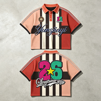 Maillot de football personnalisé en polyester/coton sublimé, style rétro à rayures, vente en gros