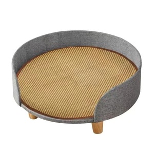 लकड़ी के पालतू सोफे थोक यूरोपीय डिजाइन इनडोर बिल्ली और कुत्ते नरम बिस्तर बिल्ली गंदगी - Product Image 6