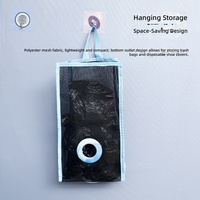 MIXWARES Organisateur de sacs en plastique pliable à suspendre en maille respirante, distributeur de sacs poubelles de cuisine avec crochet pour rangement domestique