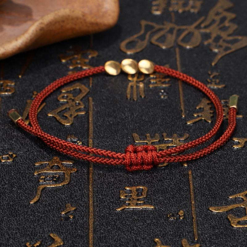 Tibetan Copper Alloy Beaded Rope Bracelet For Unisex Customized Odm