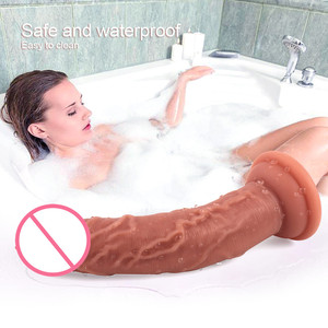 Petits produits sexuels godes pénis gode en silicone épais avec ventouse sangle sur gode vibrateur pour femmes jouet de masturbation - Product Image 4
