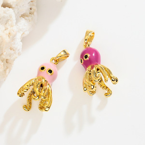 Nouvel Arrivage HD508 2026 Pendentif Pieuvre <span class=keywords><strong>Calamar</strong></span> Vie Marine en Or 18K et Émail pour Fabrication <span class=keywords><strong>de</strong></span> Colliers et Bijoux d'Oreilles DIY Vente en Gros - Product Image 5