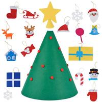 3D DIY Filz Weihnachts baum Set mit hängenden Ornamenten Geschenke für Kinder Neujahr Weihnachten Dekorationen Kleinkinder Geschenk