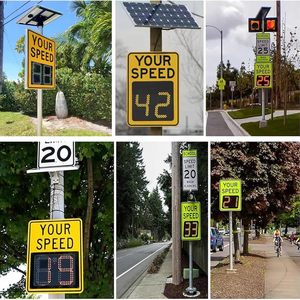 Juego de Señales de Velocidad con Radar y Energía Solar, Señales LED con Indicación de Velocidad y Alertas de Caras Sonrientes/Tristes - Product Image 4