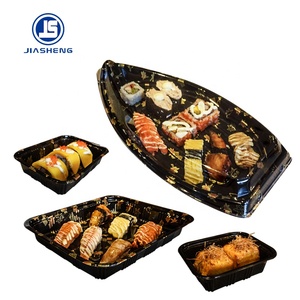 Barco de <span class=keywords><strong>Sushi</strong></span> desechable personalizado Bandeja de <span class=keywords><strong>Sushi</strong></span> con tapa Bandeja de <span class=keywords><strong>Sushi</strong></span> Contenedor de comida - Product Image 2