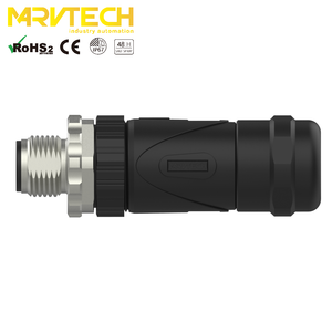 ขั้วต่อ Marvtech PG7/PG9 Din a Code แบบตัวผู้ 4 5 8 ขา สำหรับประกอบในสนาม  แบบประกอบสายได้ M12 สำหรับสัญญาณระบบอัตโนมัติทางอุตสาหกรรม - Product Image 2