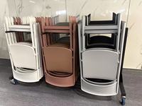 Chaise de pêche pliante légère Tables et chaises en plastique blanc pour événements, fête et mariage