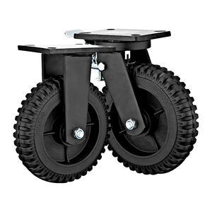 6 "<span class=keywords><strong>8</strong></span>" Industrial <span class=keywords><strong>Caster</strong></span> Schwere Universal rollen Gusseisen Gummi rad Handwagen Rollen räder - Product Image 6
