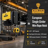 Palans électriques à câble ALLMAN 5 tonnes, monopoutre, 220V triphasé, certifiés CE, avec contacteur Schneider pour levage par grue