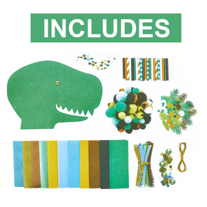 Kit de Manualidades Creativas de Fieltro con Animales, Dinosaurios, Bolas de Pompones, para Principiantes - Product Image 2