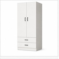 Armario Moderno Blanco de 2 Puertas con Cajones, Mueble de Almacenamiento para Dormitorio, Suministro de Fábrica OEM ODM
