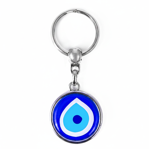 Porte-clés Souvenir mauvais œil en métal et en époxy, de haute qualité, pour touristique, accessoire tendance - Product Image 2