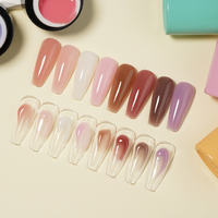 Gel de construction nude indolore à séchage rapide et résistant à l'usure, 40 couleurs, pour extension, personnalisable OEM, fourni directement par l'usine