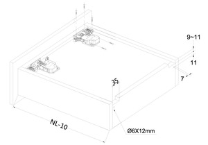 Corredera de Acero Galvanizado Ajustable en 3D, de Montaje Inferior, Extensión Completa, Cierre Suave y Silencioso, para Muebles de Cocina y Oficina, Carga de 25 kg, TOOLSLIDE - Product Image 6